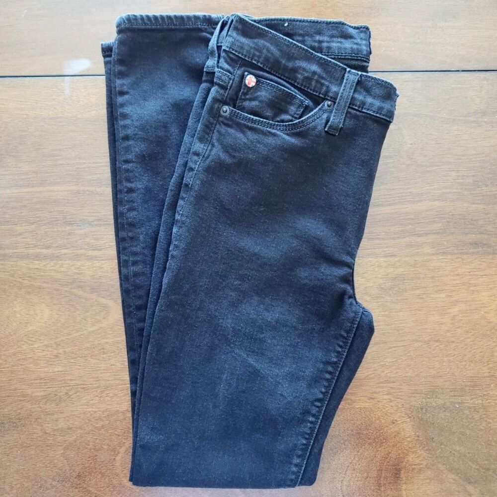 Hudson Natalie Super Skinny Black Jeans Mid Rise Union Jack Size 27 - Picture 6 of 8